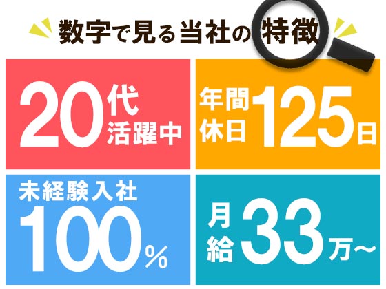 ＼若手積極採用START／軽い＆簡単な作業だから未経験でも安心！「働きやすさ」×「安定収入」も叶う環境！