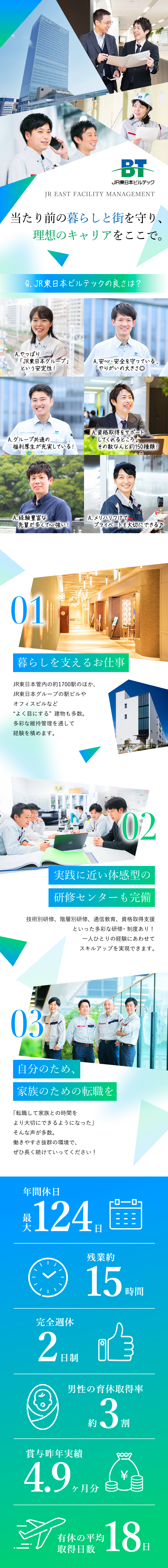 ＪＲ東日本ビルテック株式会社からのメッセージ