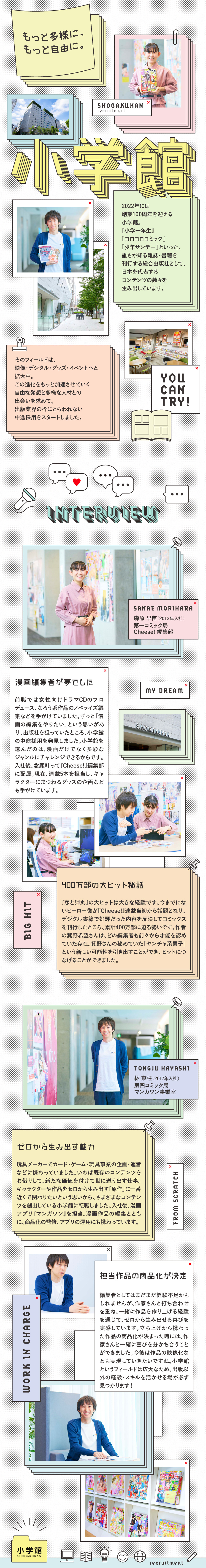 株式会社小学館の求人メッセージ コミックやライトノベルの 編集 出版業界経験不問 転職 求人情報サイトのマイナビ転職