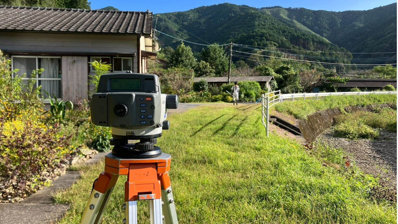 縦断測量です