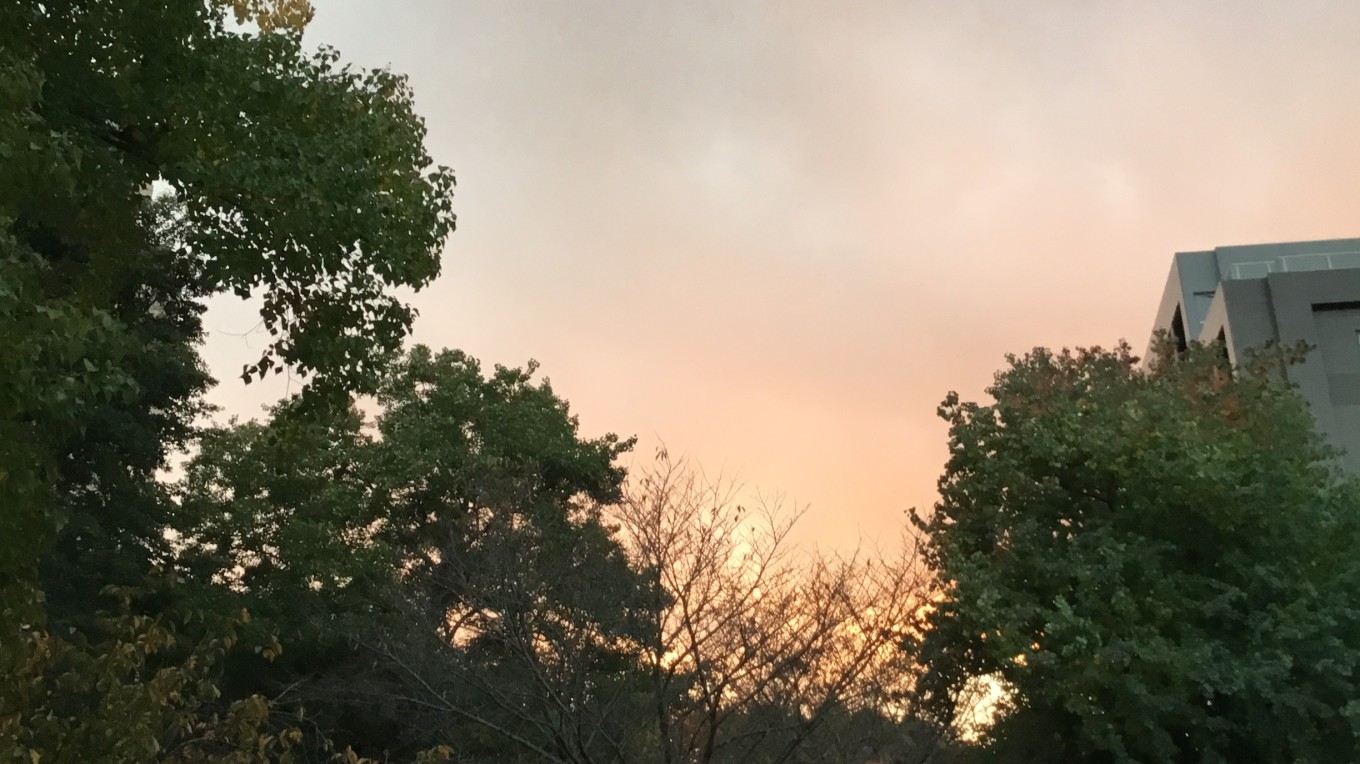 夕焼けが綺麗でした✨【広島大町校】