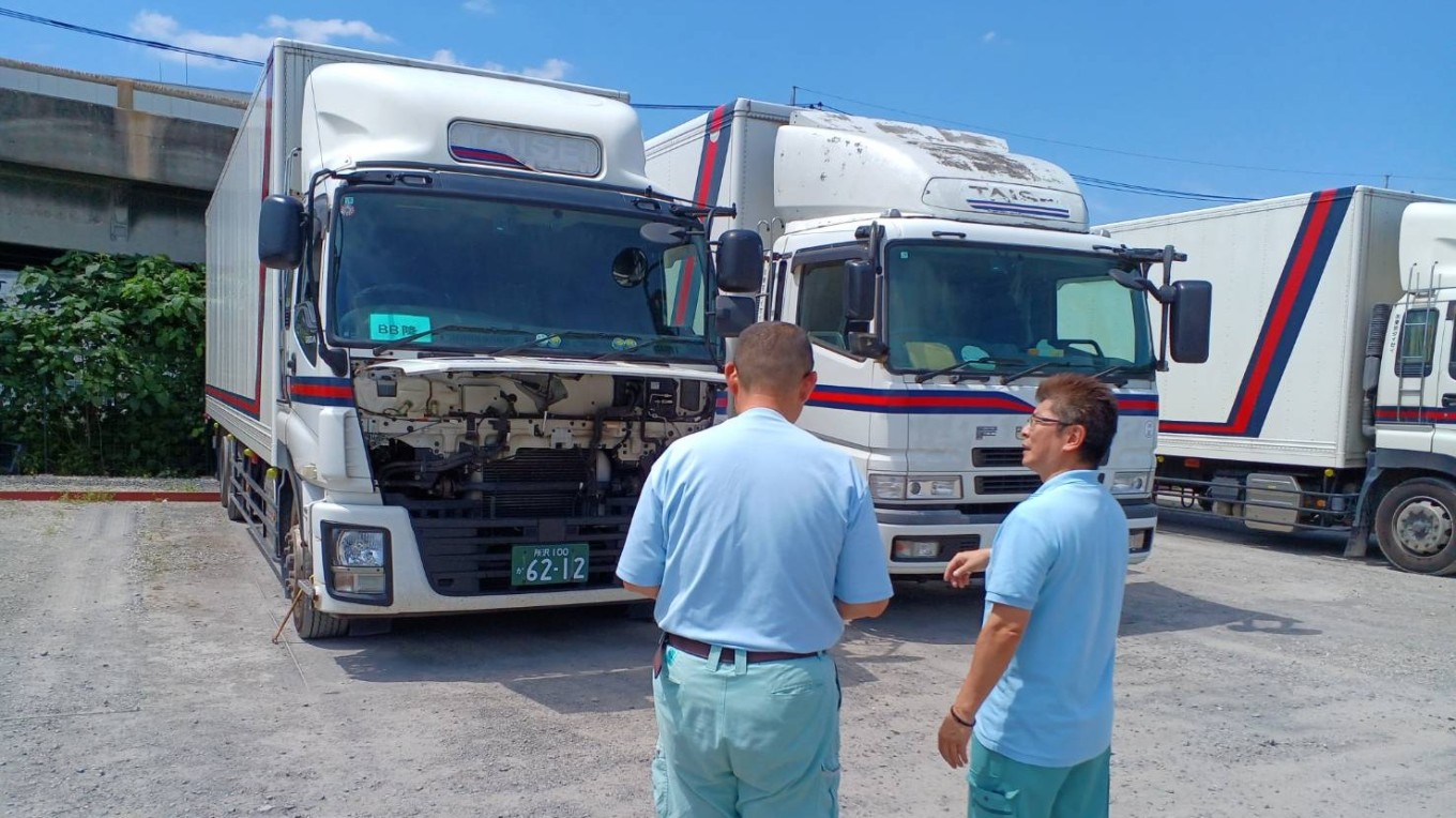 車庫内研修🚚